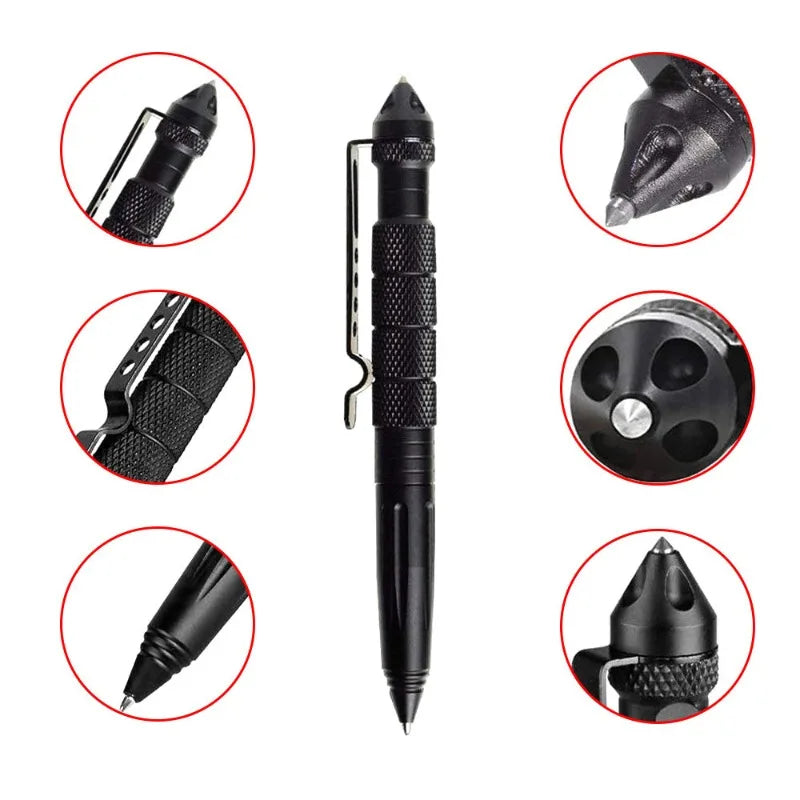 B2 Tungsten Steel Head Tactical Self-Defense Multi-functional Special Forces Pen Outdoor Window Breaking Survival Signature Pen