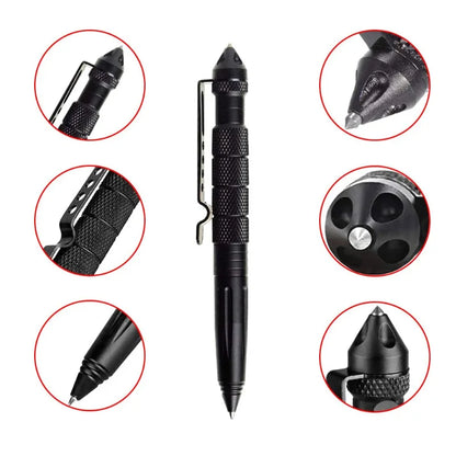 B2 Tungsten Steel Head Tactical Self-Defense Multi-functional Special Forces Pen Outdoor Window Breaking Survival Signature Pen