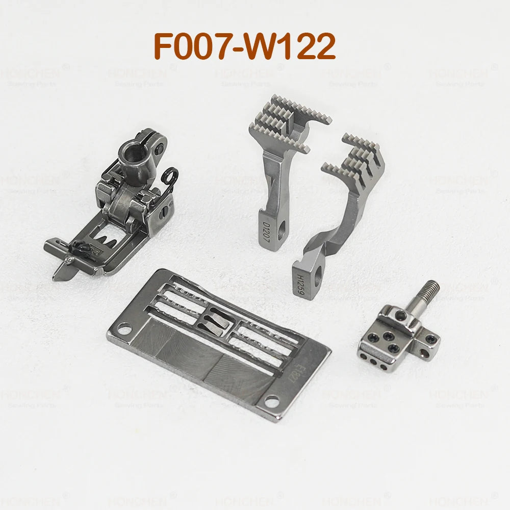 SIRUBA Overlock Sewing Machine Gauge Set F007E-W122 Needle Plate E1524 E1826 Presser Foot P0024 ThreeNeedle FiveLines Gauge Set