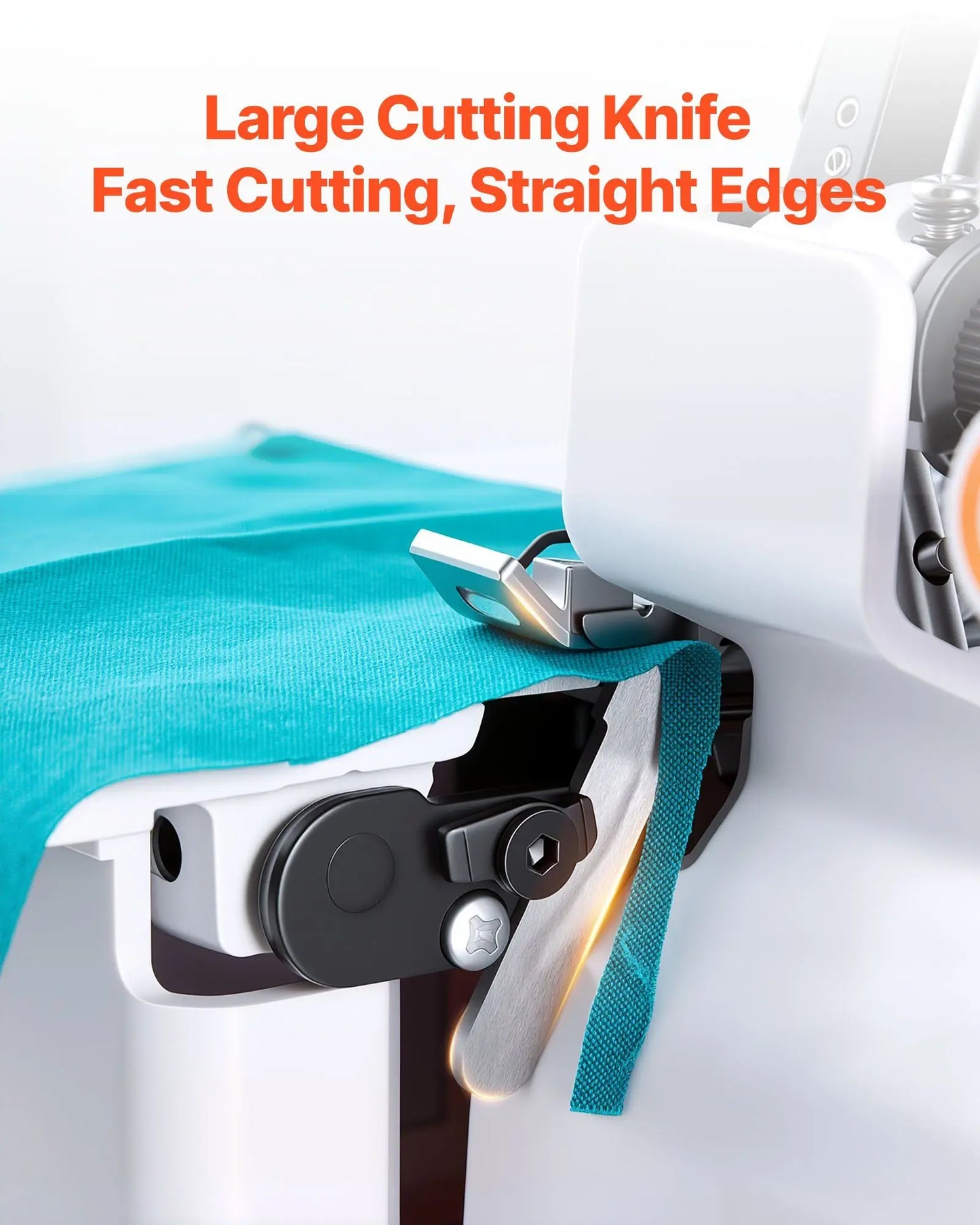 Serger Overlock Sewing Machine, 1250 Stitches Per Minute, 3 and 4 Thread Capability, with LED Light and Strong Suction Feet,